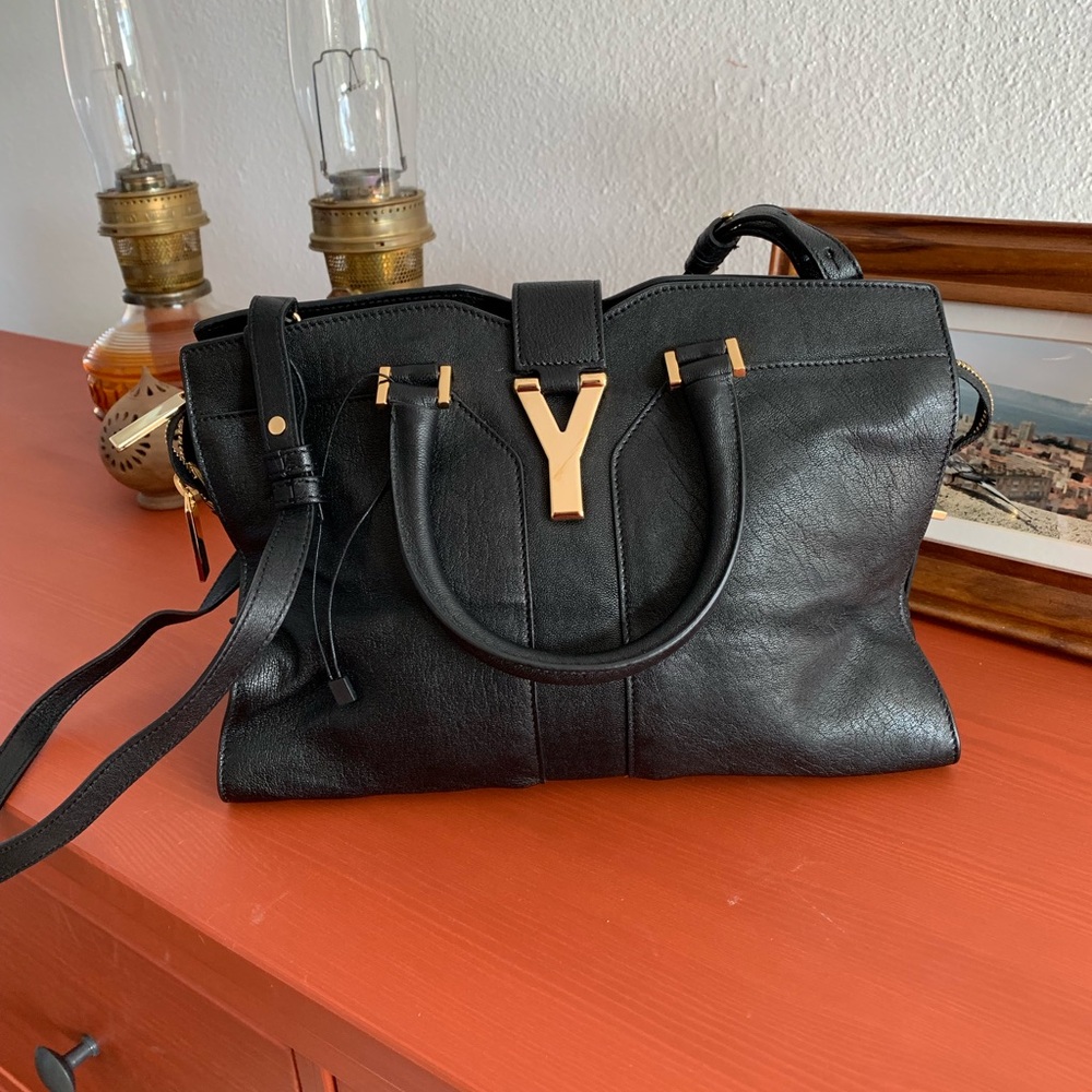 YSL Cabas Chyc Small Leather Tote